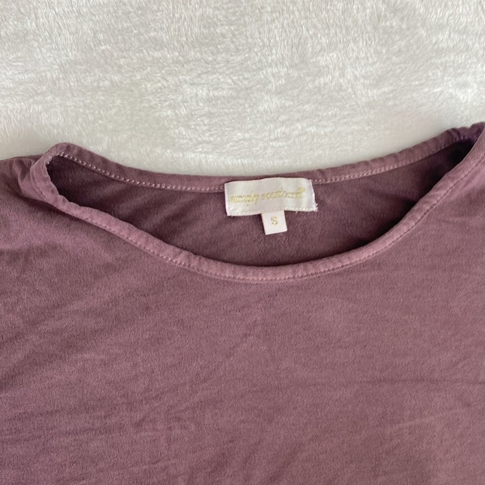 Simply Southern velvet mauve bell sleeve midi dress - Picture 8 of 17